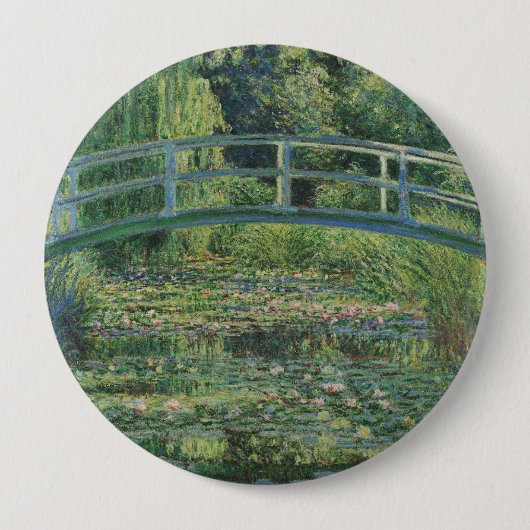 睡蓮の池、風景油絵、モネ 缶バッジ (正面)