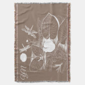 睡蓮の絵 スローブランケット (正面縦)