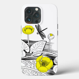睡蓮イエローグラフィック iPhone 13 PROケース