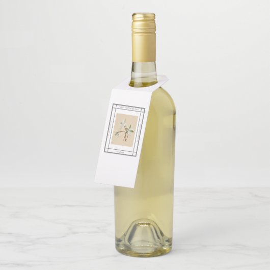 睡蓮ヴィンテージ母の日 ボトルネックタグ (アングル)