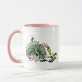 睡蓮日本のと蓮の花 マグカップ (左)