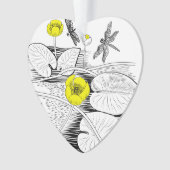 睡蓮版木、銅版、版画 オーナメント (正面)