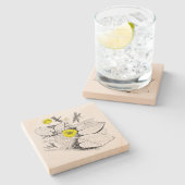 睡蓮版木、銅版、版画 ストーンコースター (横)