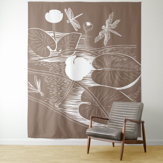 睡蓮版木、銅版、版画 タペストリー (インサイチュ)