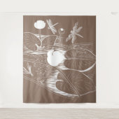 睡蓮版木、銅版、版画 タペストリー (正面)