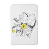 睡蓮版木、銅版、版画 バスマット (正面縦)