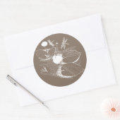 睡蓮版木、銅版、版画 ラウンドシール (封筒)