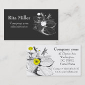 睡蓮版木、銅版、版画 名刺 (正面/裏面)