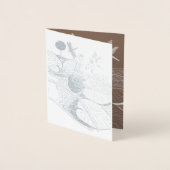 睡蓮版木、銅版、版画 箔カード (正面)