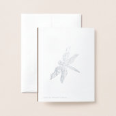 睡蓮版木、銅版、版画 箔カード (裏面封筒付き)