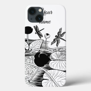 睡蓮版木、銅版、版画 iPhone 13ケース