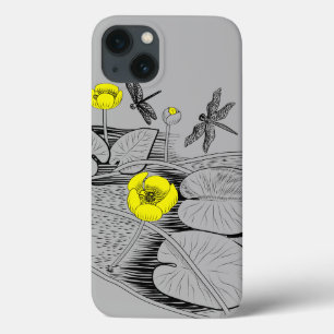 睡蓮版木、銅版、版画 iPhone 13ケース
