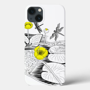 睡蓮版木、銅版、版画 iPhone 13ケース