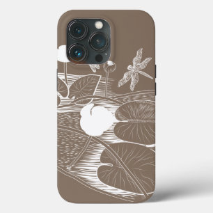 睡蓮版木、銅版、版画 iPhone 13 PROケース