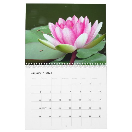 睡蓮2023 カレンダー (1月 2026)