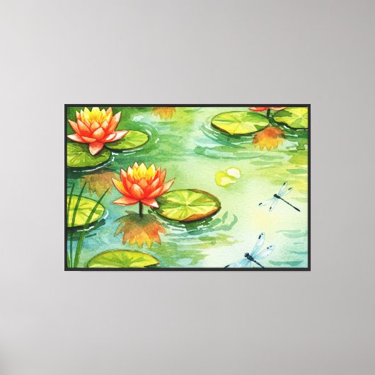 睡蓮 キャンバスプリント (正面)