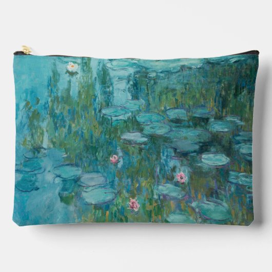 睡蓮、クロード・モネの傑作油絵 アクセサリーポーチ (正面)