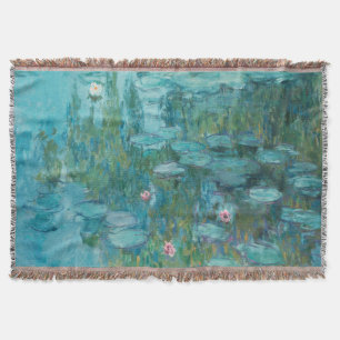 睡蓮、クロード・モネの傑作油絵 スローブランケット