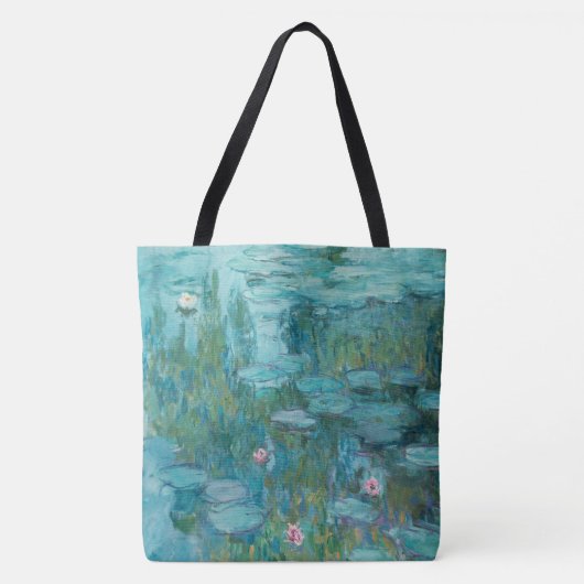 睡蓮、クロード・モネの油絵 トートバッグ (正面)