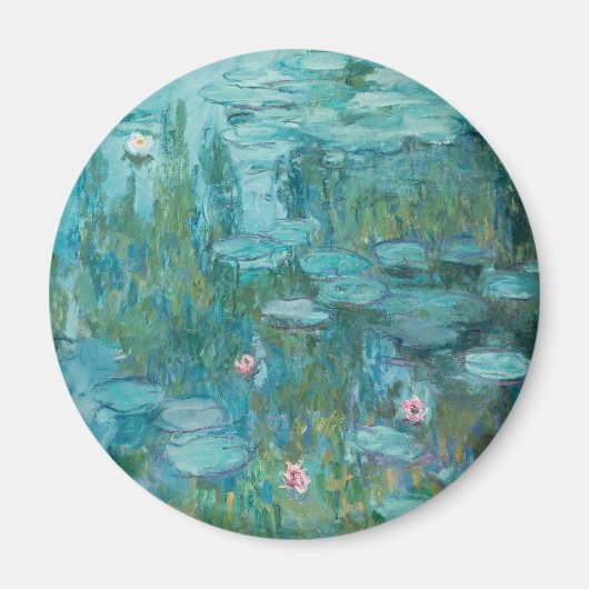 睡蓮、クロード・モネの油絵 マグネット (正面)