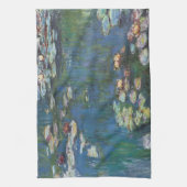 睡蓮、クロード・モネ絵画の多くの一つ キッチンタオル (縦)