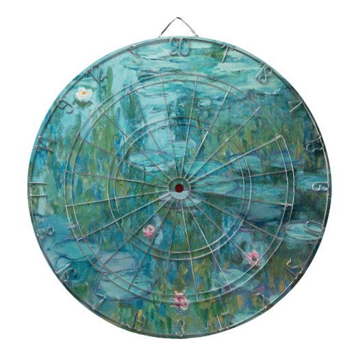 睡蓮（クロード・モネ、1915年） ダーツボード (正面)