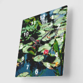 睡蓮 スクエア壁時計 (傾斜)