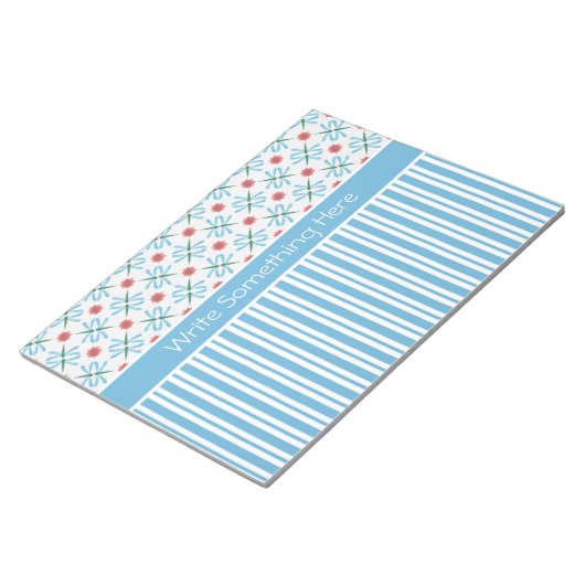 睡蓮、トンボストライプイ、メモ帳、ジョッター ノートパッド (アングル)