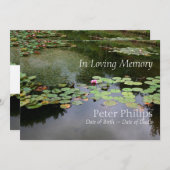 睡蓮 ピースフル ガーデン ライフ セレブレーション 招待状 (正面/裏面)