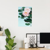 睡蓮,古邨スイレン，小村，浮世絵 ポスター (ホームオフィス)