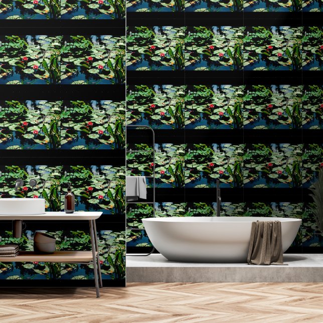 睡蓮 壁紙 (浴室)