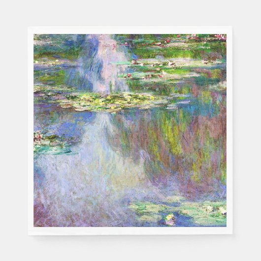 睡蓮、有名な絵画、 スタンダードランチョンナプキン (正面)