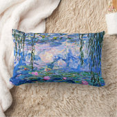 睡蓮、1919年モネ絵画の ランバークッション (ブランケット)