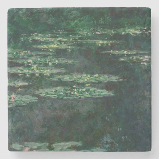睡蓮(by Claude Monet) ストーンコースター (正面)