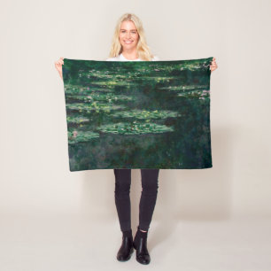睡蓮(by Claude Monet) フリースブランケット