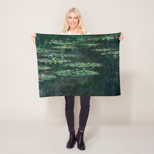 睡蓮(by Claude Monet) フリースブランケット (インサイチュ)