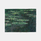 睡蓮(by Claude Monet) フリースブランケット (正面(横))