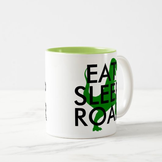 睡食べ眠時の轟音 |かわいいことわざキッズマグ ツートーンマグカップ (正面右)