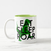 睡食べ眠時の轟音 |かわいいことわざキッズマグ ツートーンマグカップ (左)