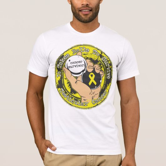 睾丸癌それは生き延びるために球を取ります Tシャツ (正面)