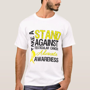 睾丸癌に対する立場を取って下さい Tシャツ