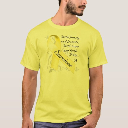 睾丸癌の生存者 Tシャツ (正面)