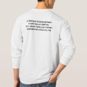 睾丸癌の長袖のTシャツについての話 Tシャツ (裏面)