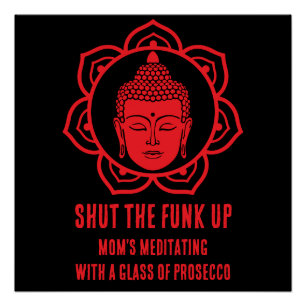 瞑想おもしろいシンボルや象徴 ポスター