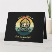 瞑想ことわざ各1つの違う美しい芽 カード (裏面)