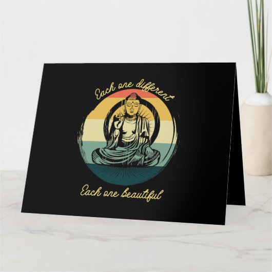 瞑想ことわざ各1つの違う美しい芽 カード (正面)