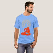 瞑想するブッダ瞑想ガール Tシャツ (正面フル)