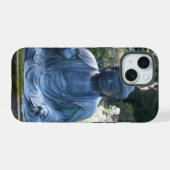 瞑想する仏像 iPhone 15ケース (裏面横)