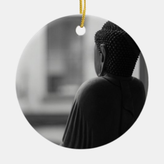 瞑想する仏陀 セラミックオーナメント (正面)