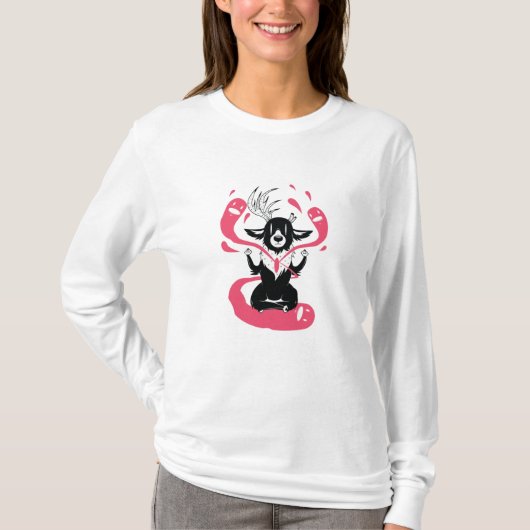 瞑想する鹿 Tシャツ (正面)